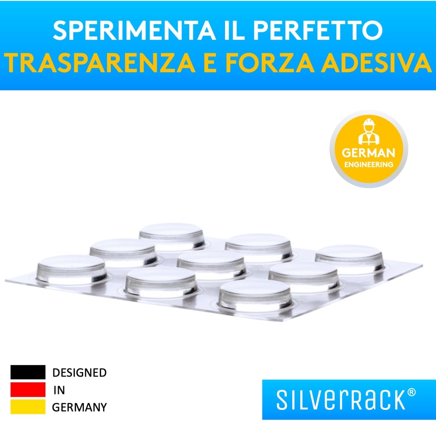 Detalle 2 de SilverRack Fermaporta Adesivo da Muro Bianco 12 pezzi