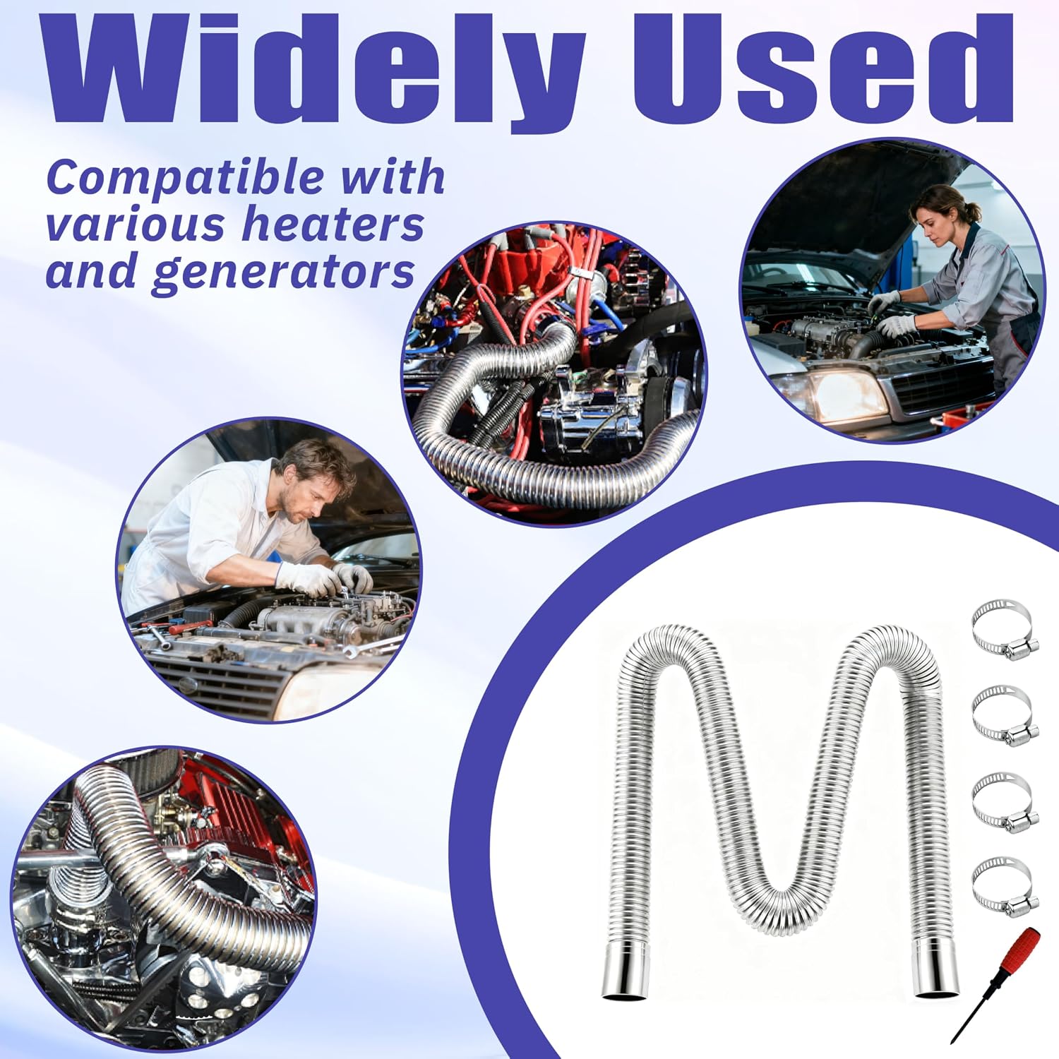 Thumbnail 6 de 200CM Stainless Steel Diesel Heater Exhaust Pipe