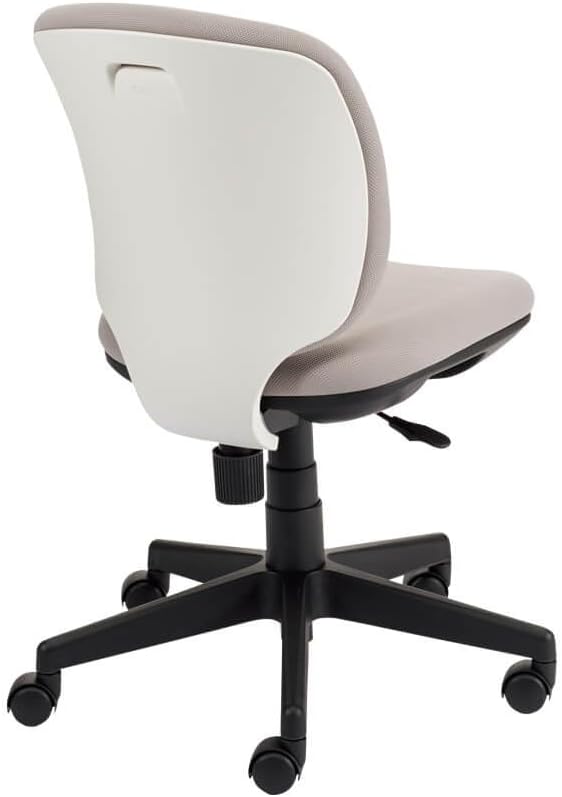 Detalle de PLUS Presea KC-K56SL ローバックチェア ホワイトシェル・肘なし・スモークグレー