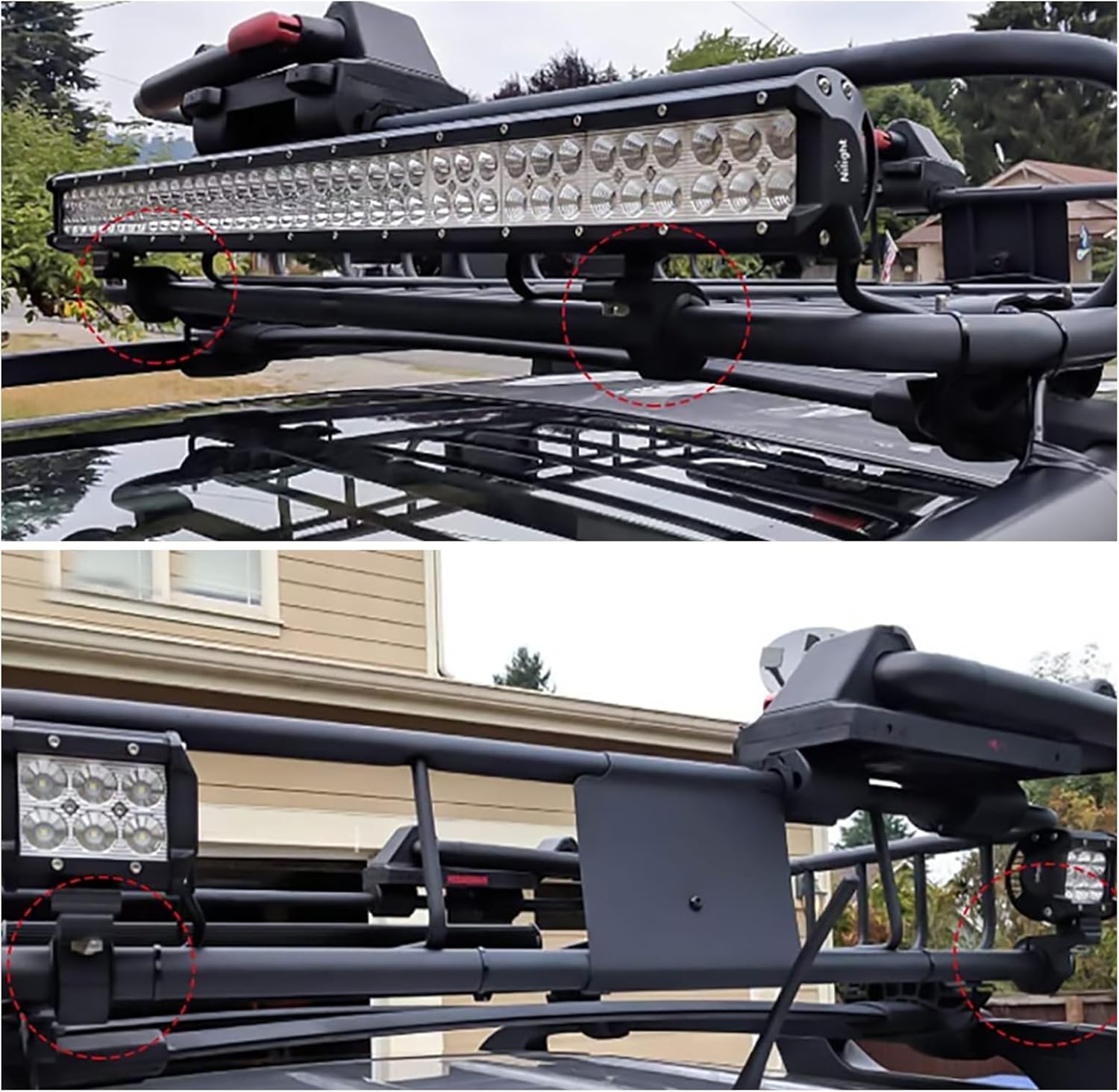 Detalle 2 de Chelhead Light Bar Mount Kit (25–50mm) – 4 Piece Universal Bracket Set for Work Lights