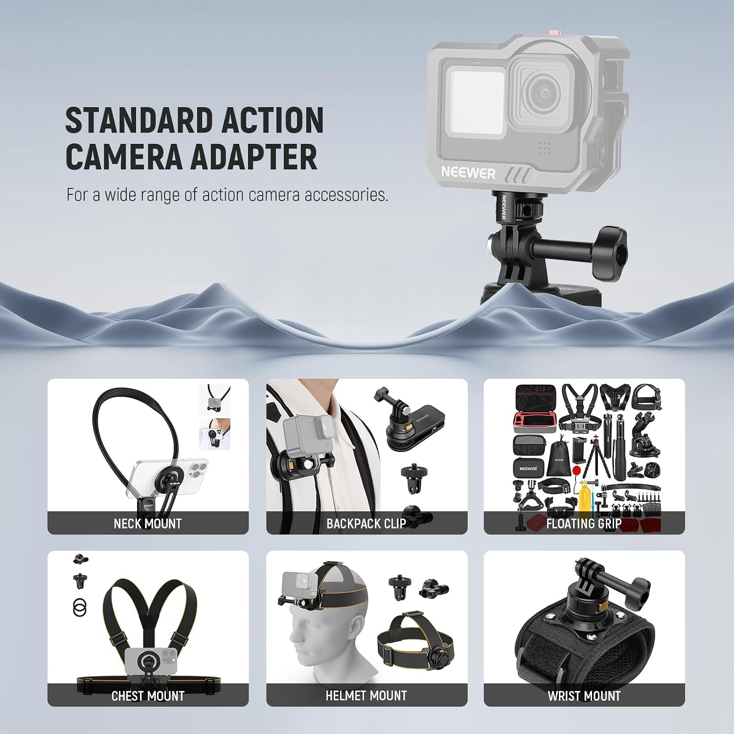 Detalle 2 de NEEWER Action Camera Mount Adapter GP-7