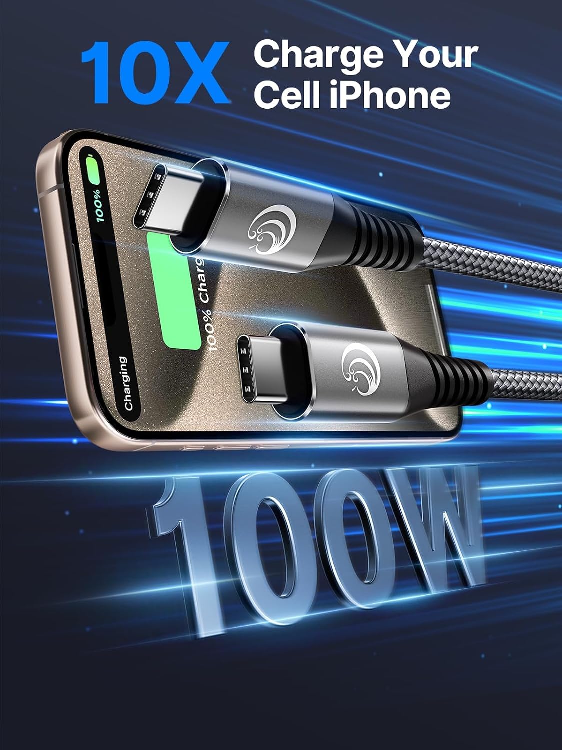 Detalle 2 de USB C to USB C Cable 3m 2Pack 100W