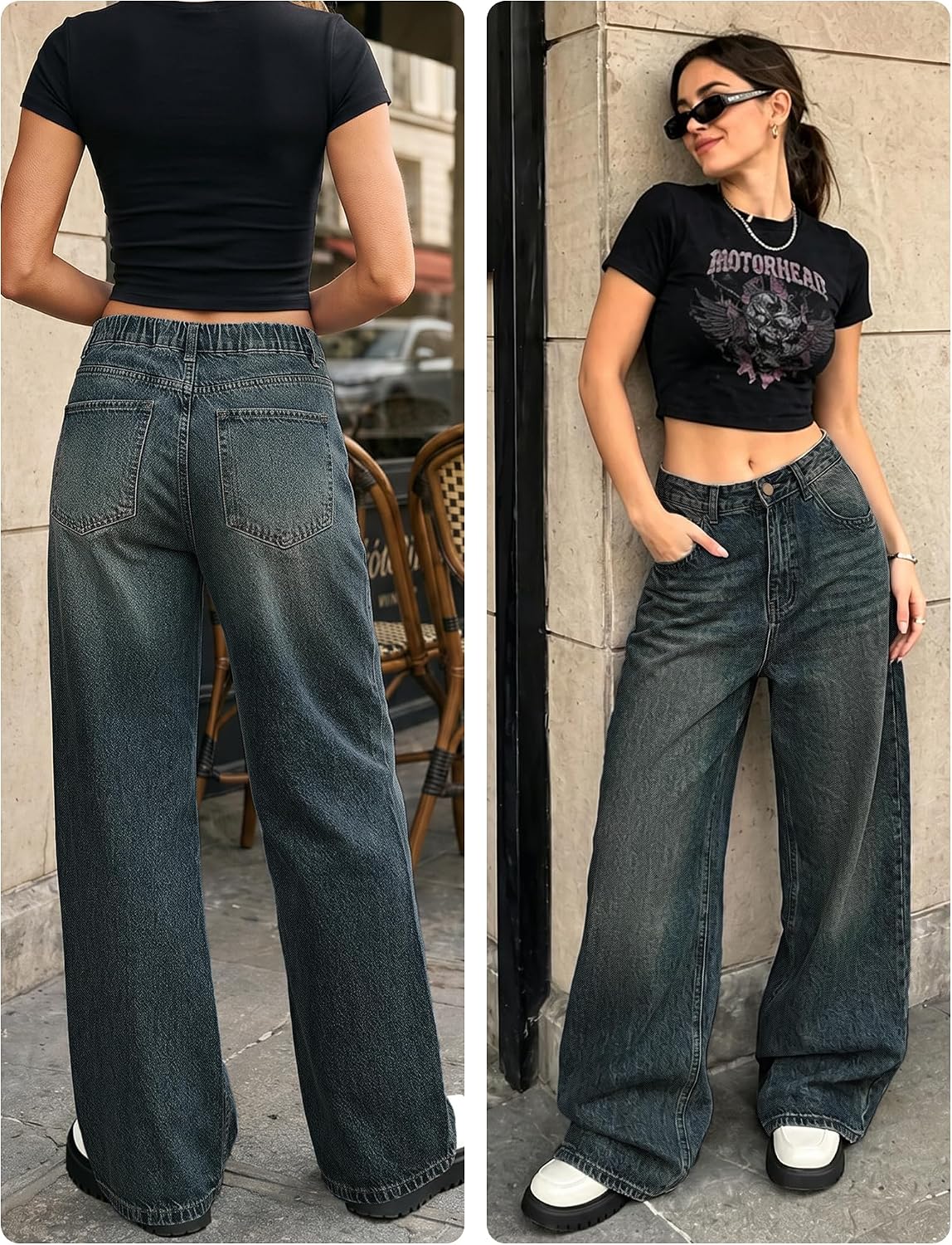 Thumbnail 5 de EMMIOL Baggy Jeans Wide Leg 90s Style