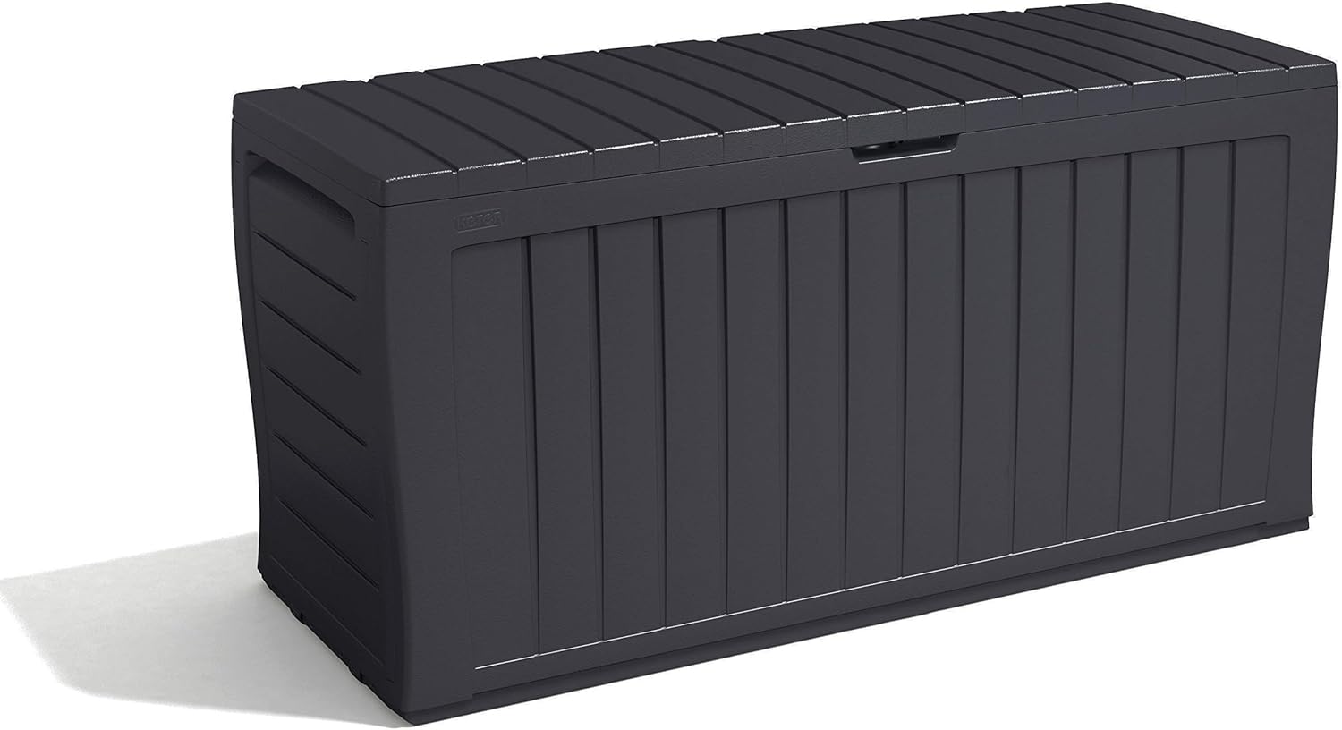 Detalle de Keter Marvel+ 270L Outdoor Storage Box – Graphite Wood Panel Effect