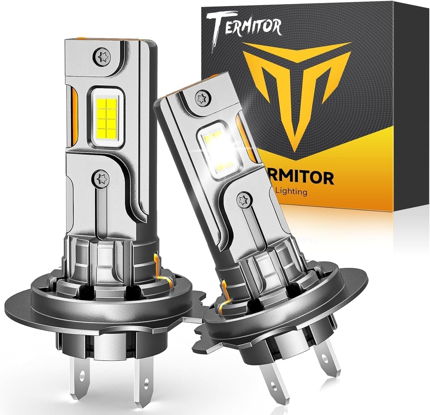 Detalle de Termitor H7 LED Light Bulbs (80,000LM) — Plug-and-Play, IP68 Waterproof, 1:1 Halogen Size, Pack of 2
