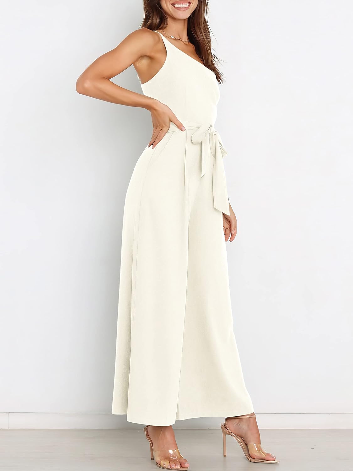Thumbnail 1 de ANRABESS One-Shoulder Dressy Jumpsuit for Women