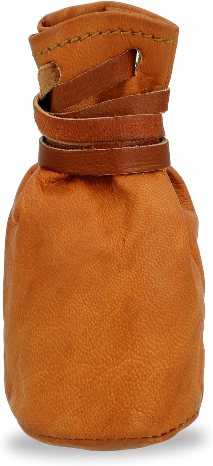Detalle de Gusti Geldbeutel Leder – Arlo Beutel Säckchen aus Ziegenleder, Vintage Braun