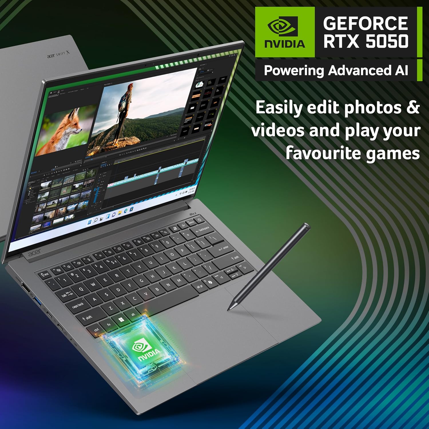 Thumbnail 3 de Acer Swift X 14 AI SFX14-61G Co-Pilot+ Laptop