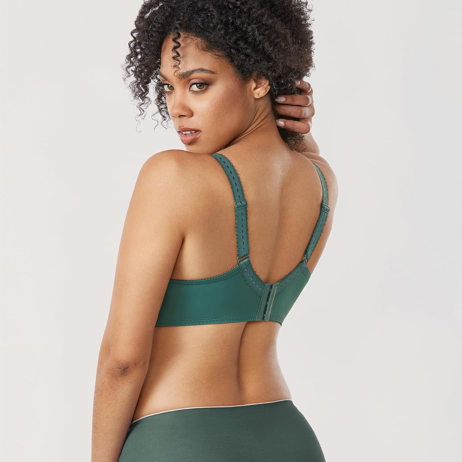 Detalle de DELIMIRA Femme soutien-gorge grande taille minimiseur avec armatures et dentelle non rembourré