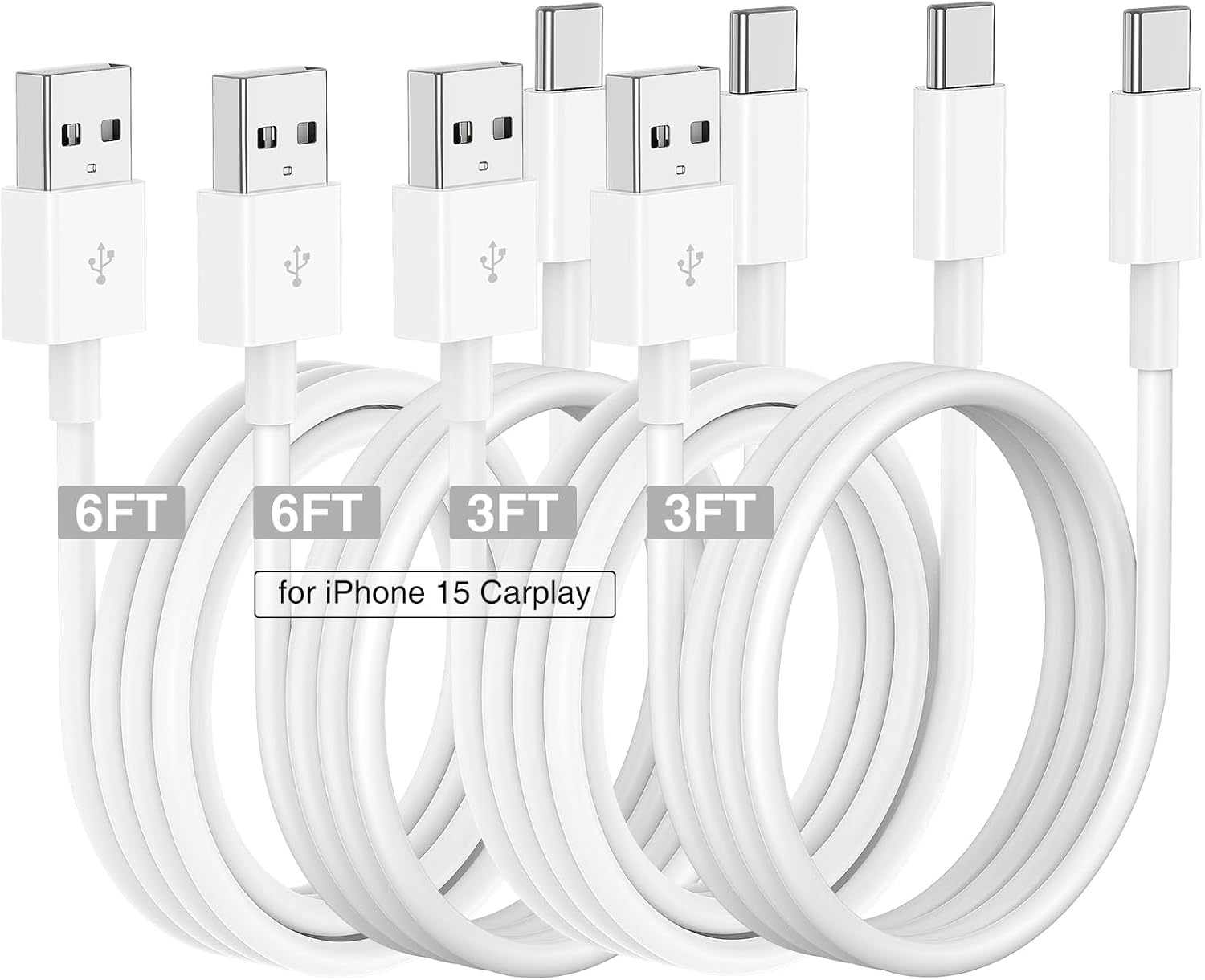Detalle de Car CarPlay Cable for iPhone 17 — 6FT