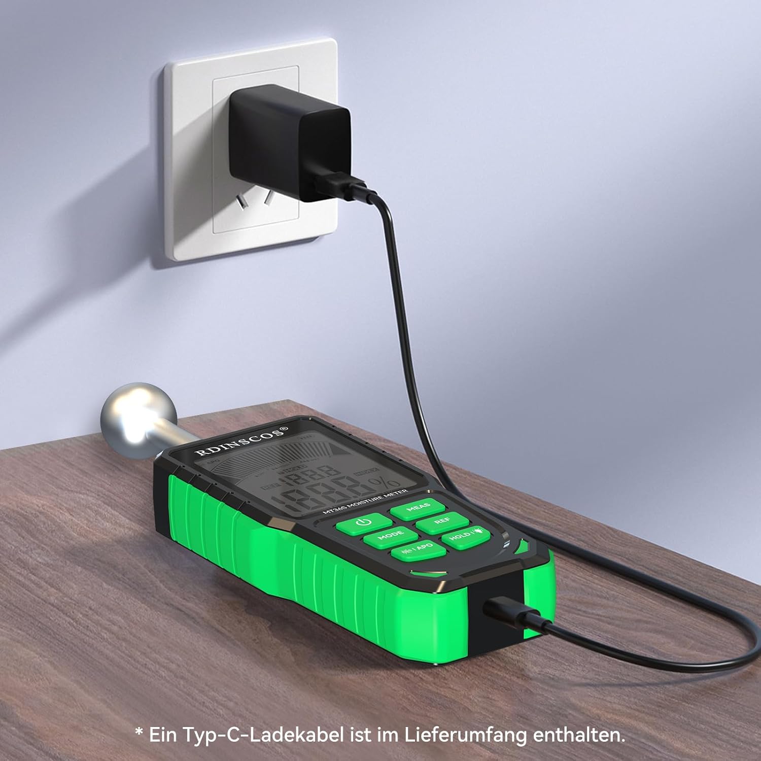 Thumbnail 5 de RDINSCOS Feuchtigkeitsmessgerät für Wände MT36S (zerstörungsfrei, 3‑Farb‑Anzeige)