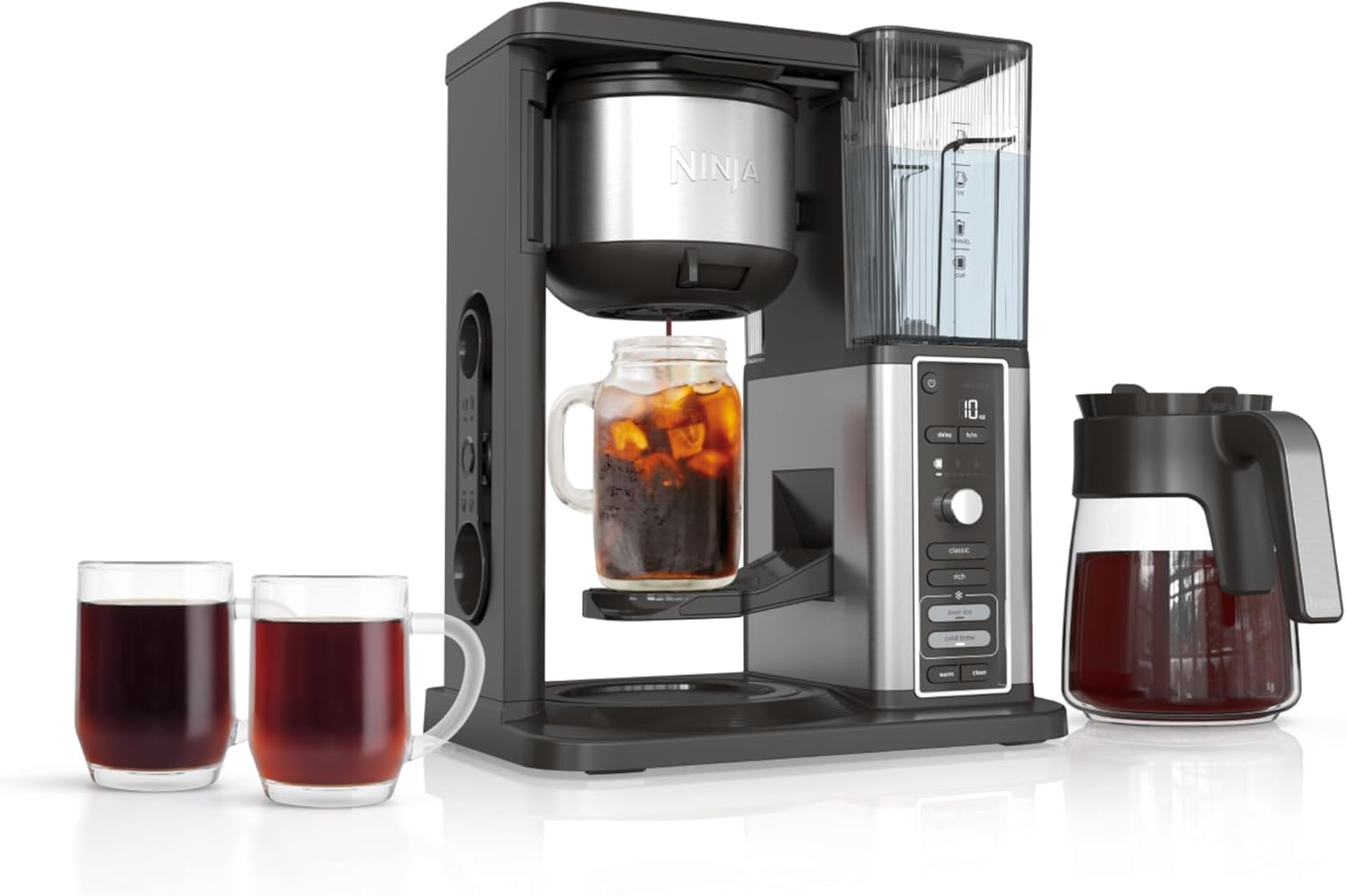 Detalle de Ninja Hot & Iced XL Coffee Maker CM371 Review: Rapid Cold Brew, 8 Brew Sizes, and 4 Styles