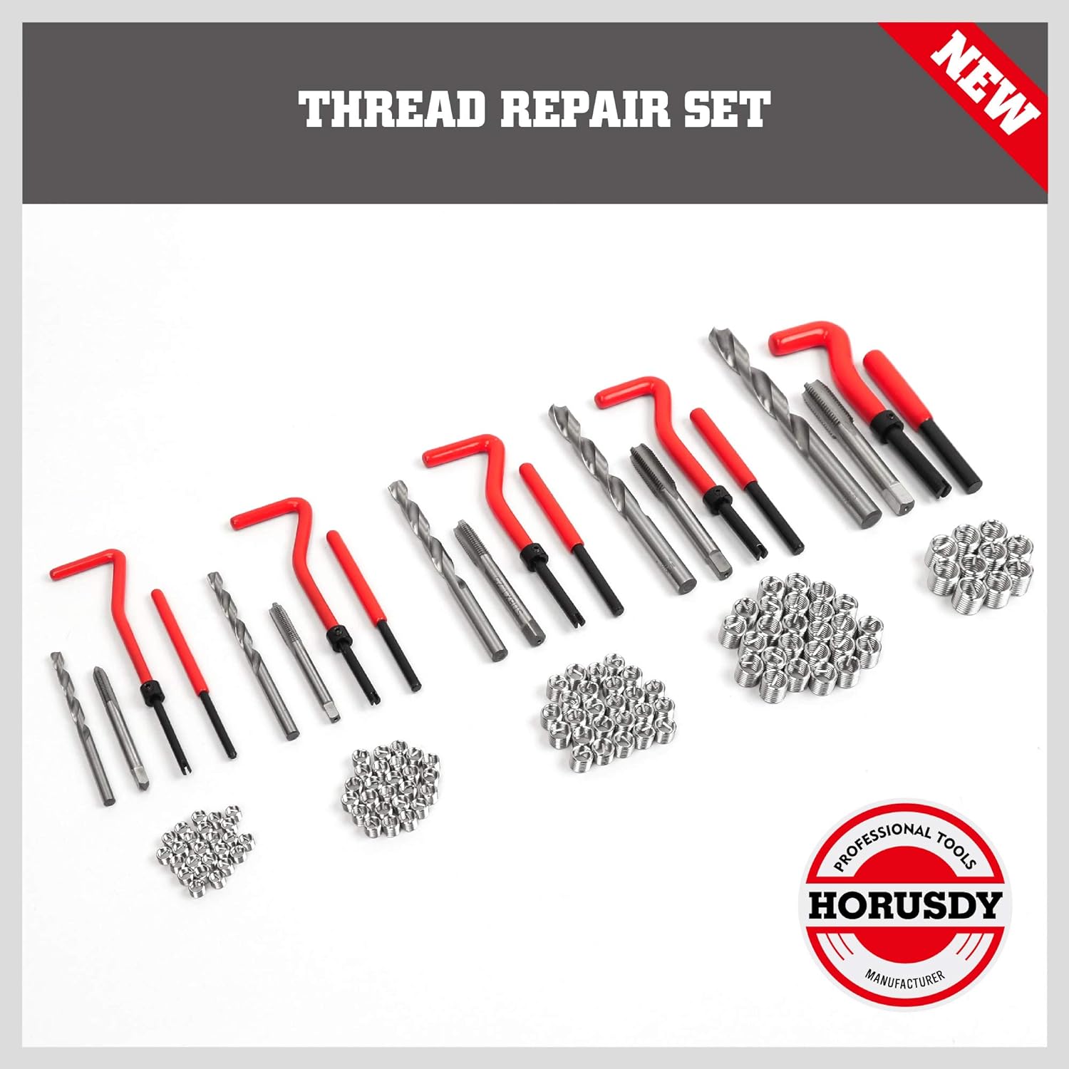 Detalle 2 de Metric Helicoil Thread Repair Kit 131-Piece