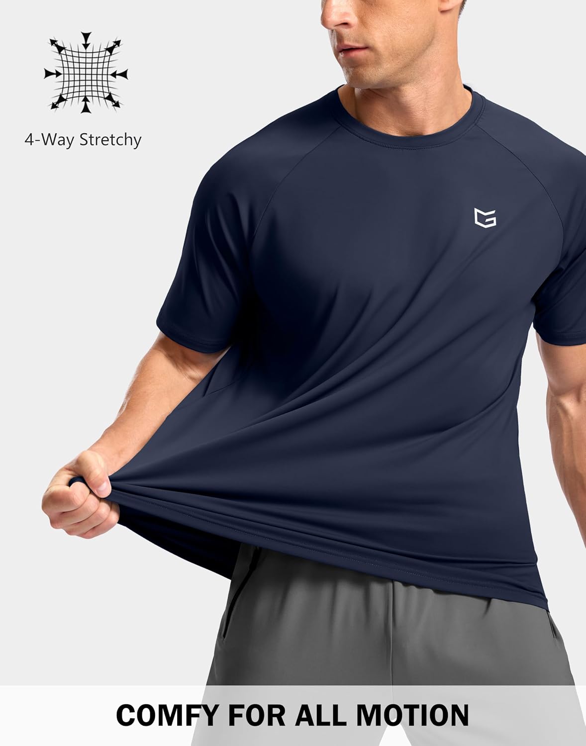 Detalle 2 de G Gradual Men's Performance T-Shirt, UPF 50+, Quick-Dry, 4-Way Stretch