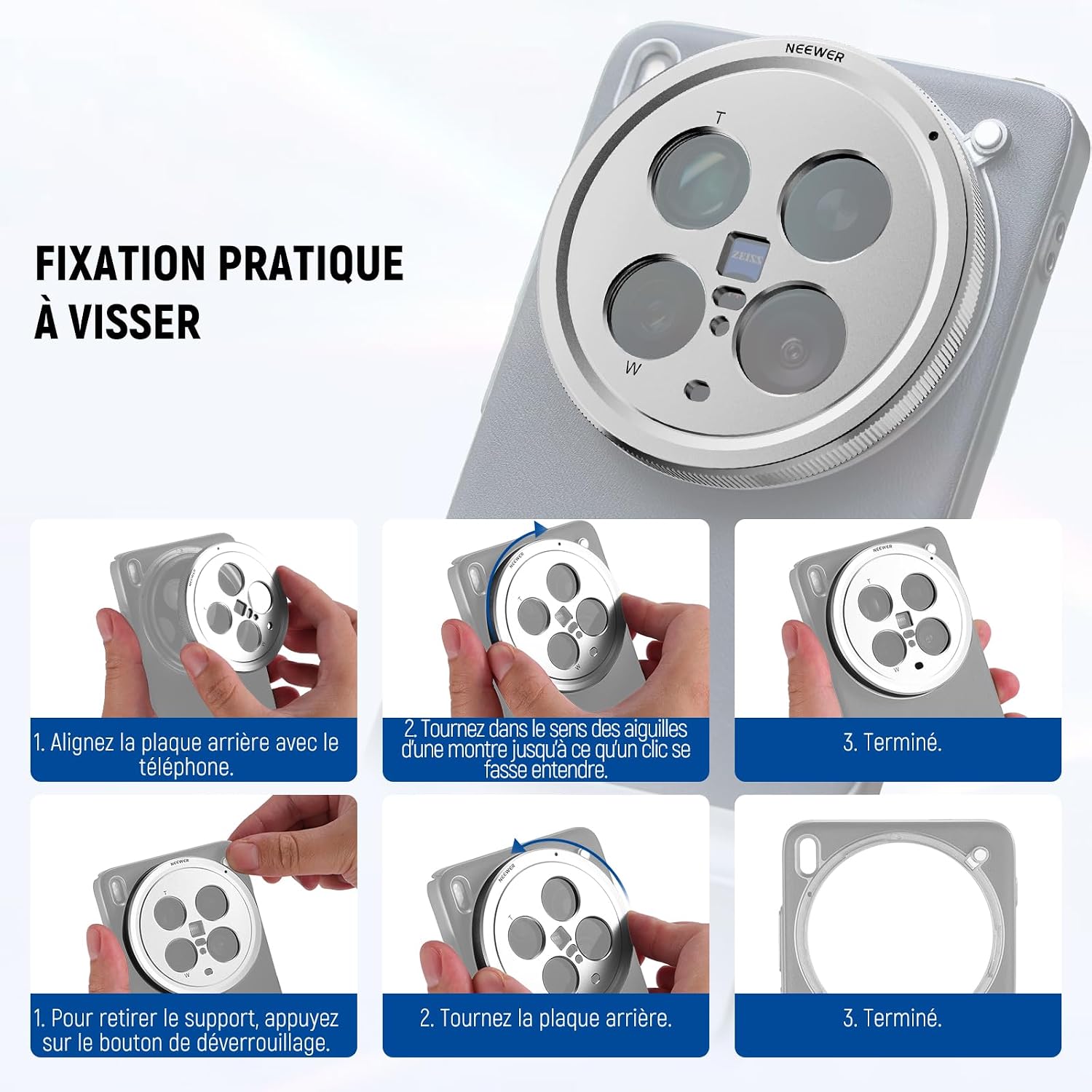 Detalle 2 de NEEWER X200 Ultra plaque arrière 17mm