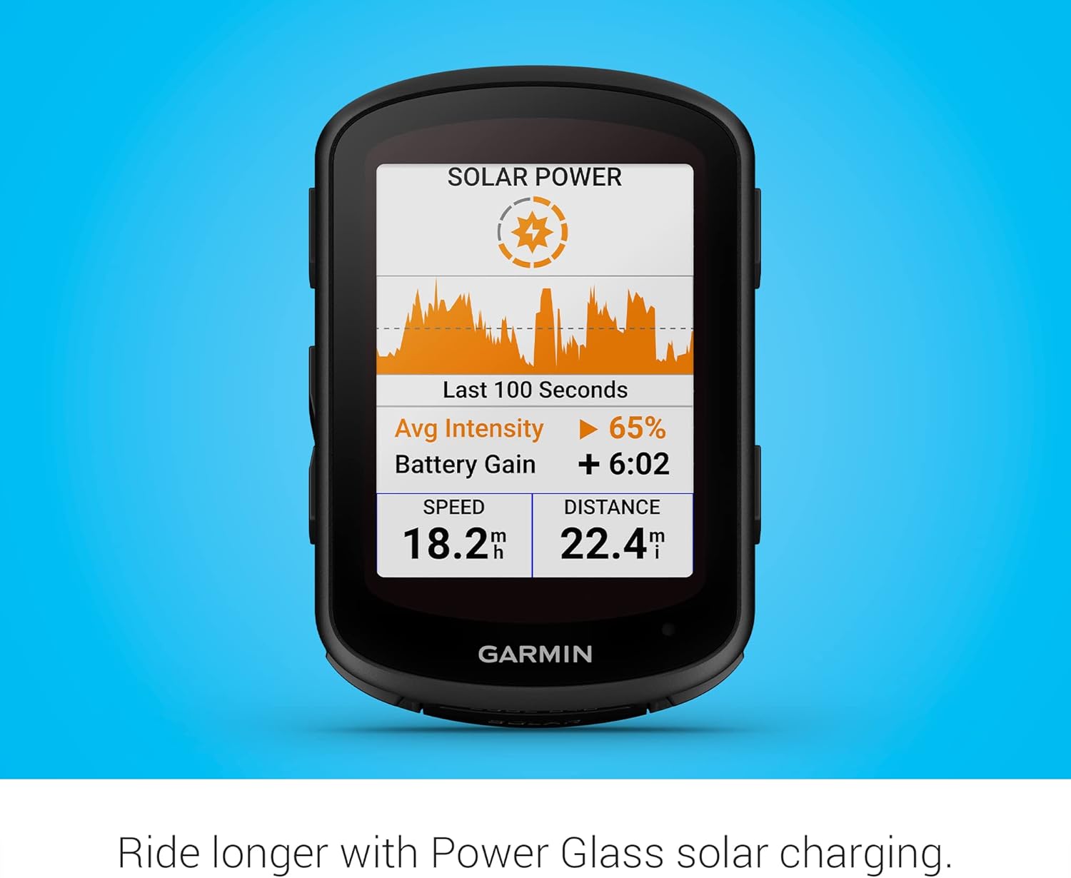 Detalle de Garmin Edge 840 Solar GPS Cycling Computer with Solar Charging, Touchscreen & Buttons