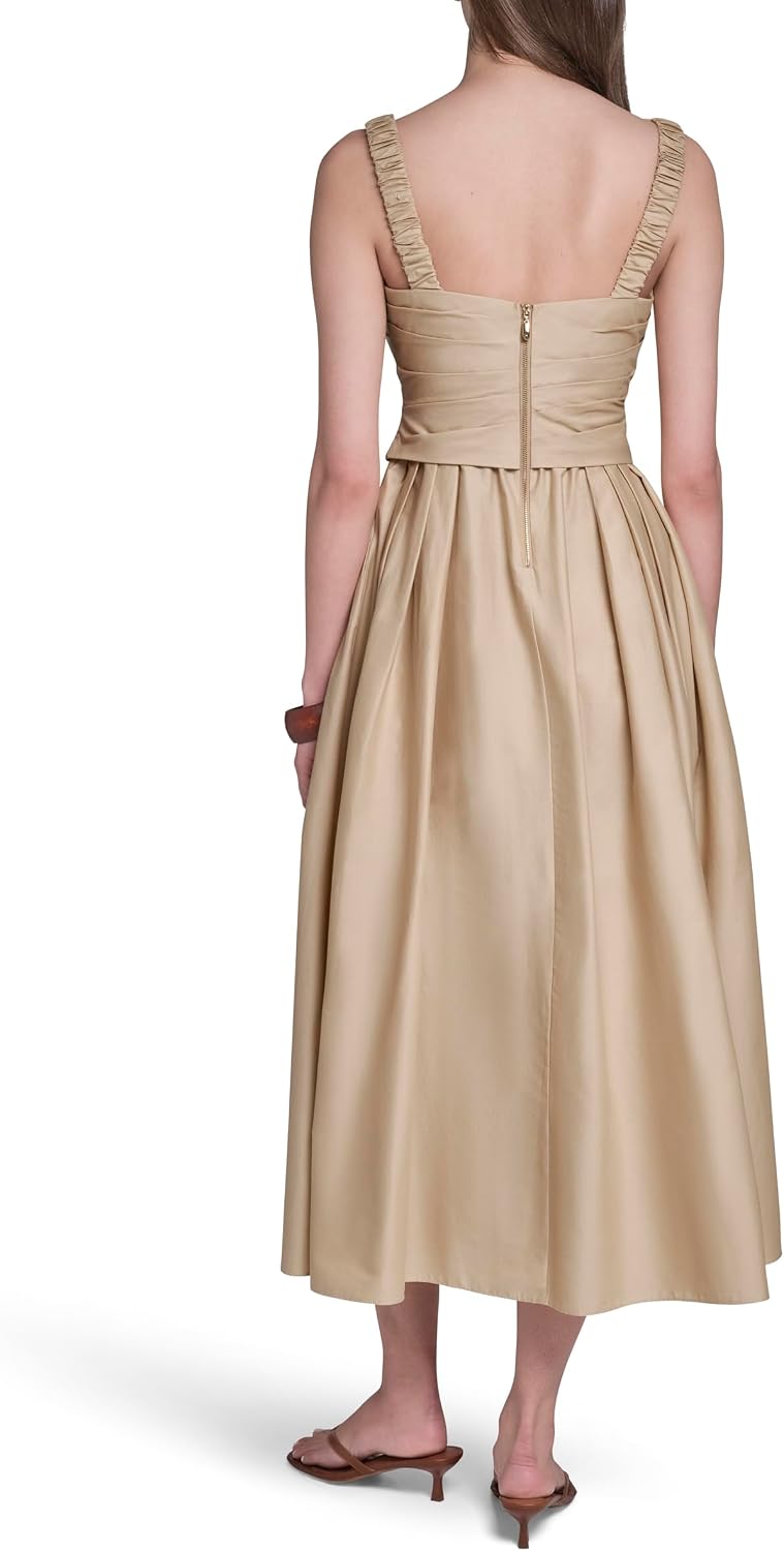 Detalle de Halston Women's Midi Dress, Cotton