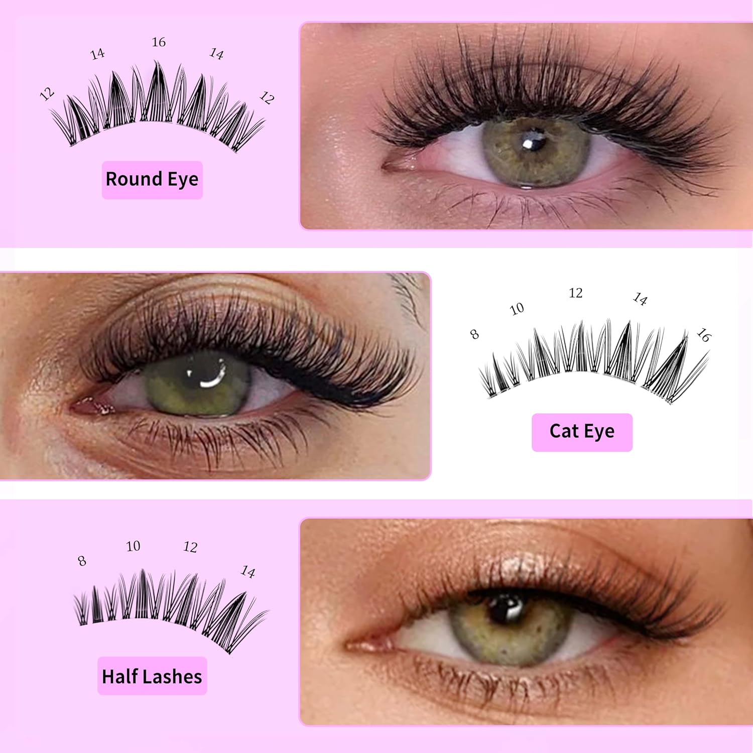Thumbnail 4 de VEYESBEAUTY Wimpern Extensions 8–18 mm falsche Wimpern 👁