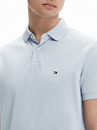 Detalle 2 de Tommy Hilfiger Polo Manches Courtes Homme 1985 Regular Fit – Breezy Blue