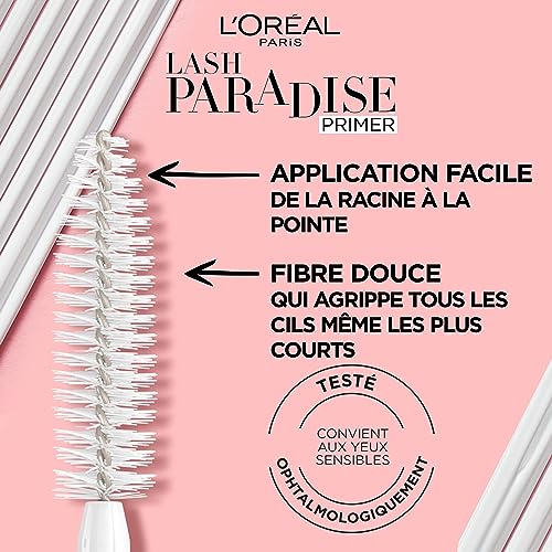 Detalle de L’Oréal Paris Lash Paradise Base Mascara Cils Fortifiés 6 ml – Base soin pour un effet boost