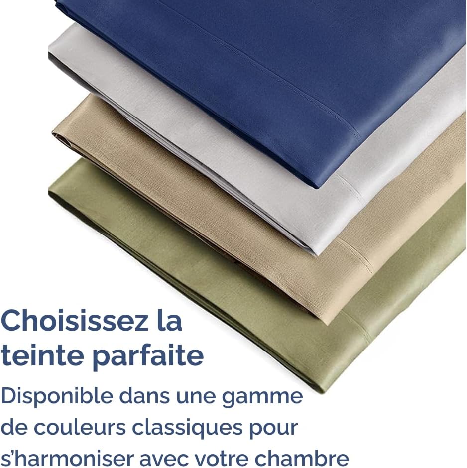 Thumbnail 6 de Lot de 2 taies d’oreiller 40x60 cm en microfibre brossée Doublement Brossée – Gris clair