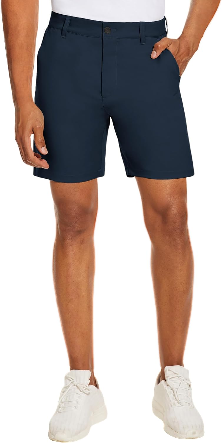 Thumbnail 1 de PULI Men's Golf Dress Shorts Flat Front Hybrid 7 Inch