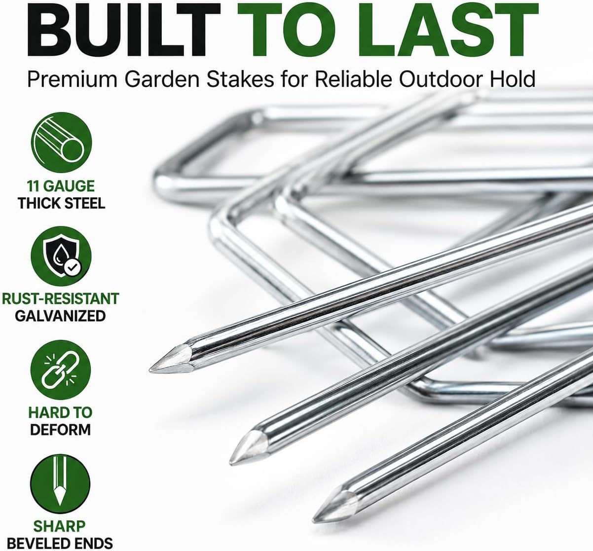 Detalle 2 de HOOPLE STAPLE50 6-Inch Galvanized Landscape Staples, 200-Pack