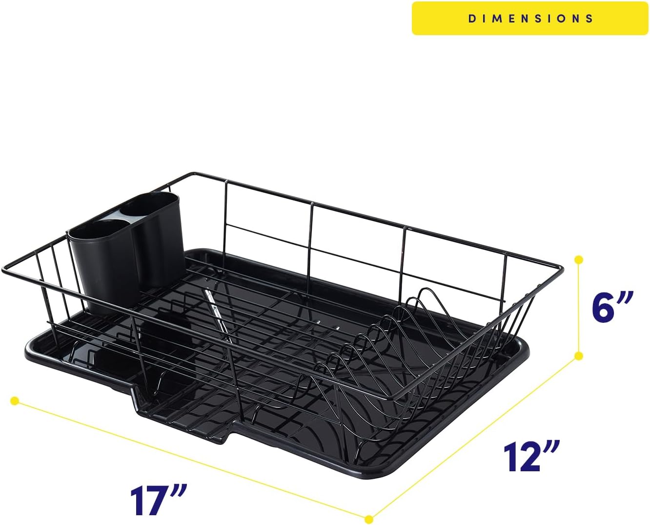 Thumbnail 3 de Space-Saving 3-Piece Dish Drainer Rack Set 🍽