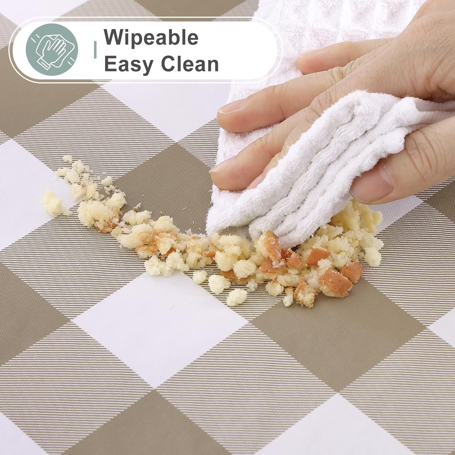 Thumbnail 4 de misaya 60" x 84" Waterproof Vinyl Tablecloth