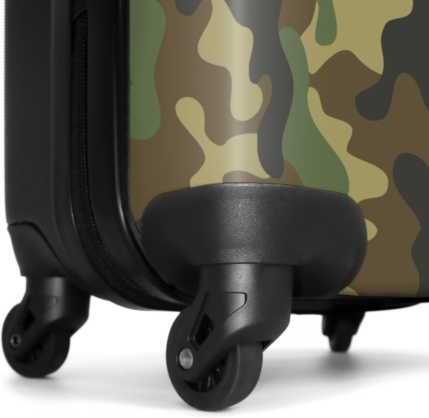 Detalle de NoBoringSuitcases.com Valigia grande rigida 67 cm con motivo mimetico esercito, 72 L, 20 kg