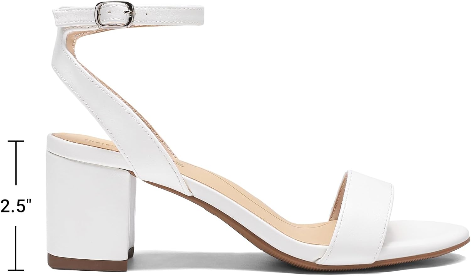 Detalle de DREAM PAIRS Open Toe Ankle Strap Low Block Heels Sandals
