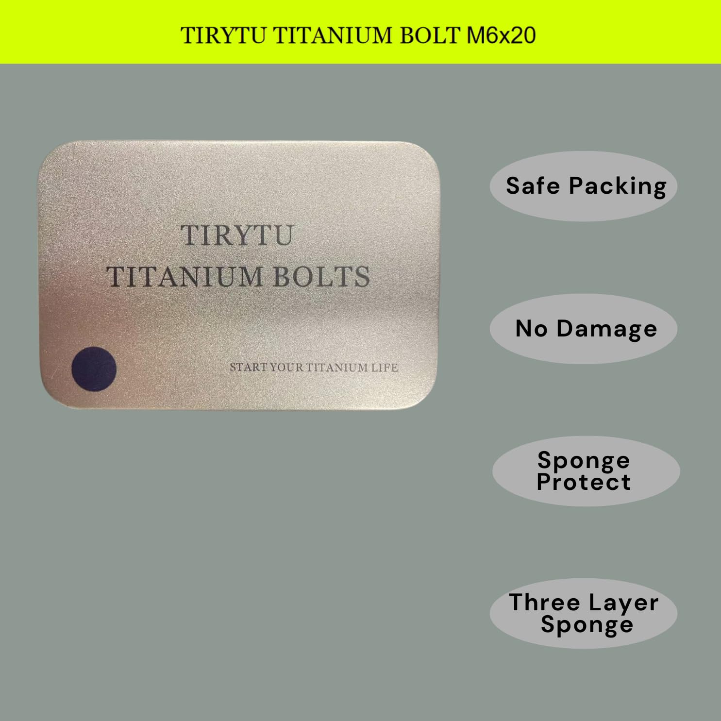 Thumbnail 6 de TIRYTU Titanium Bolts M6x20, 4-Piece Set, Burnt Blue PVD Finish
