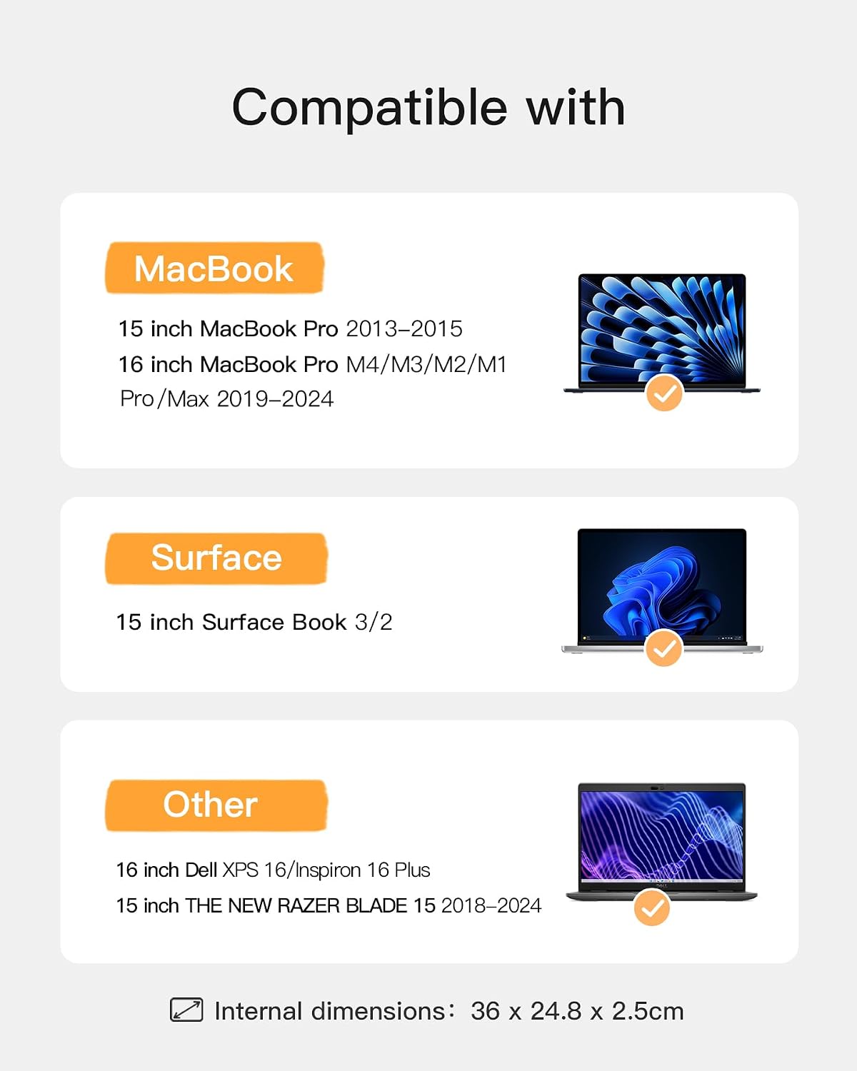 Detalle 2 de Inateck 16-inch Laptop Sleeve Case 360° Protection