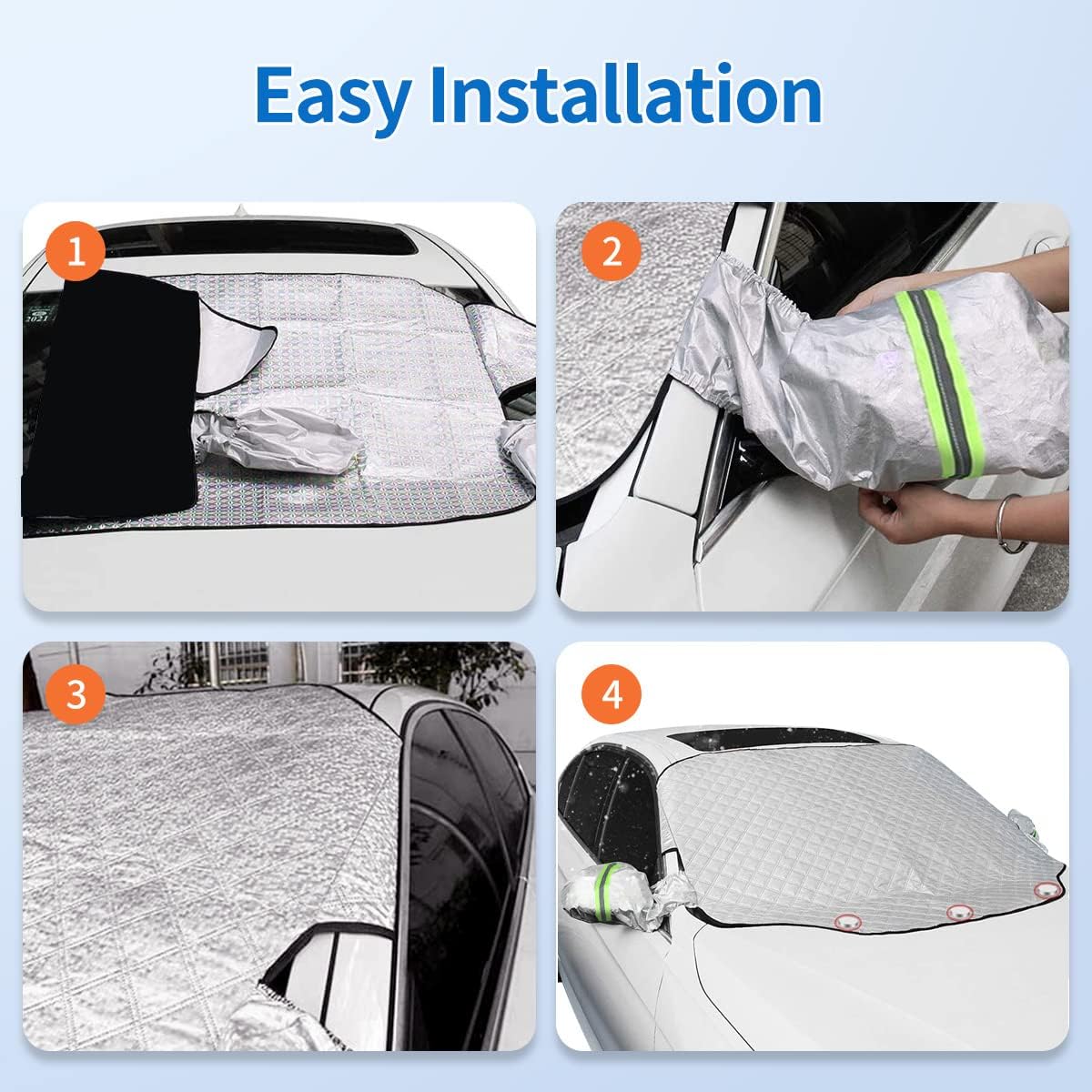 Thumbnail 6 de iZoeL Car Windshield Magnetic Sun Shade with Mirror Covers: All‑Season Protection for SUVs and Trucks