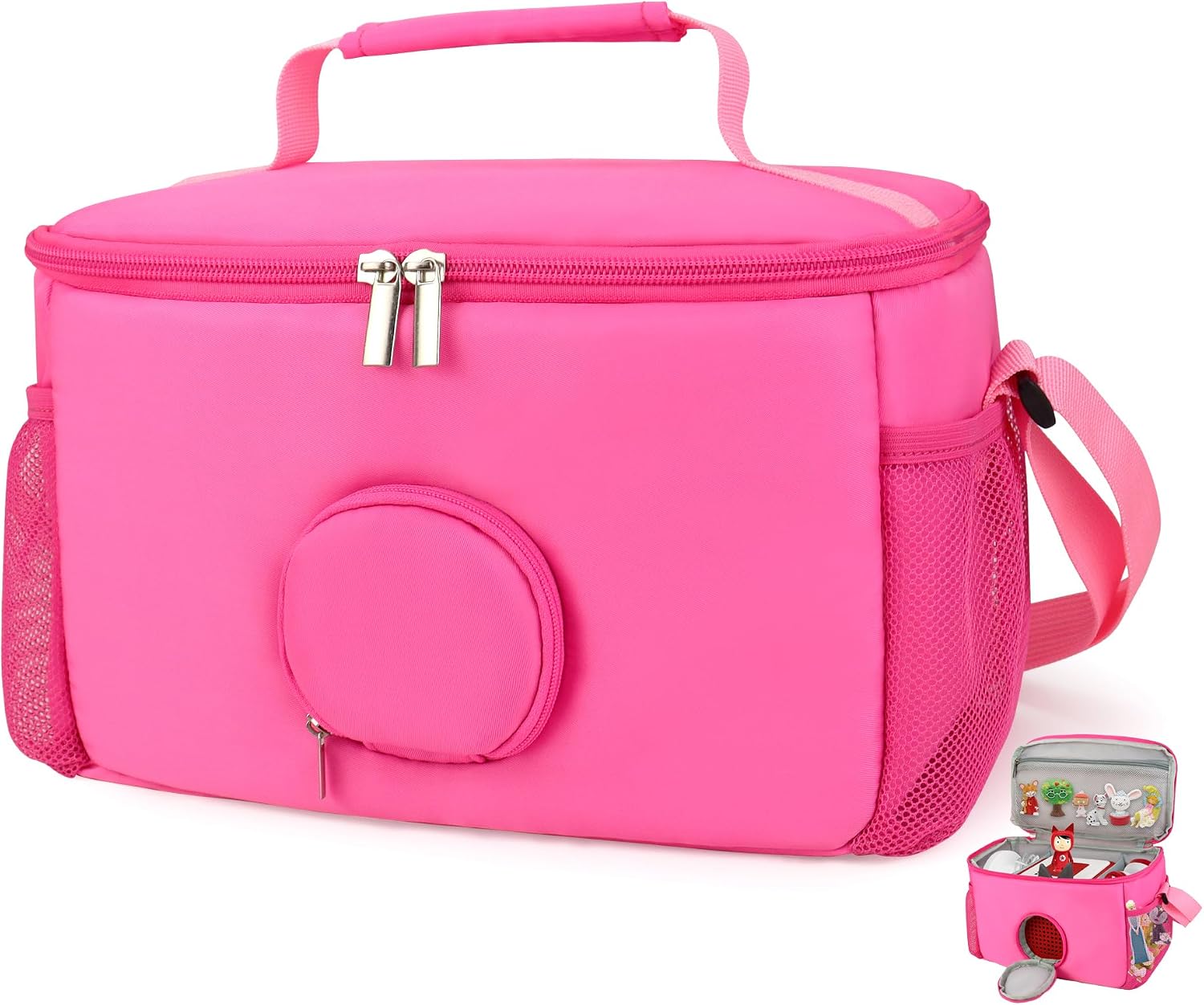 Detalle de Wetry Carry Bag for Toniebox and Characters, Pink (28x14x17cm) – Compatible with Versions 2 and 1