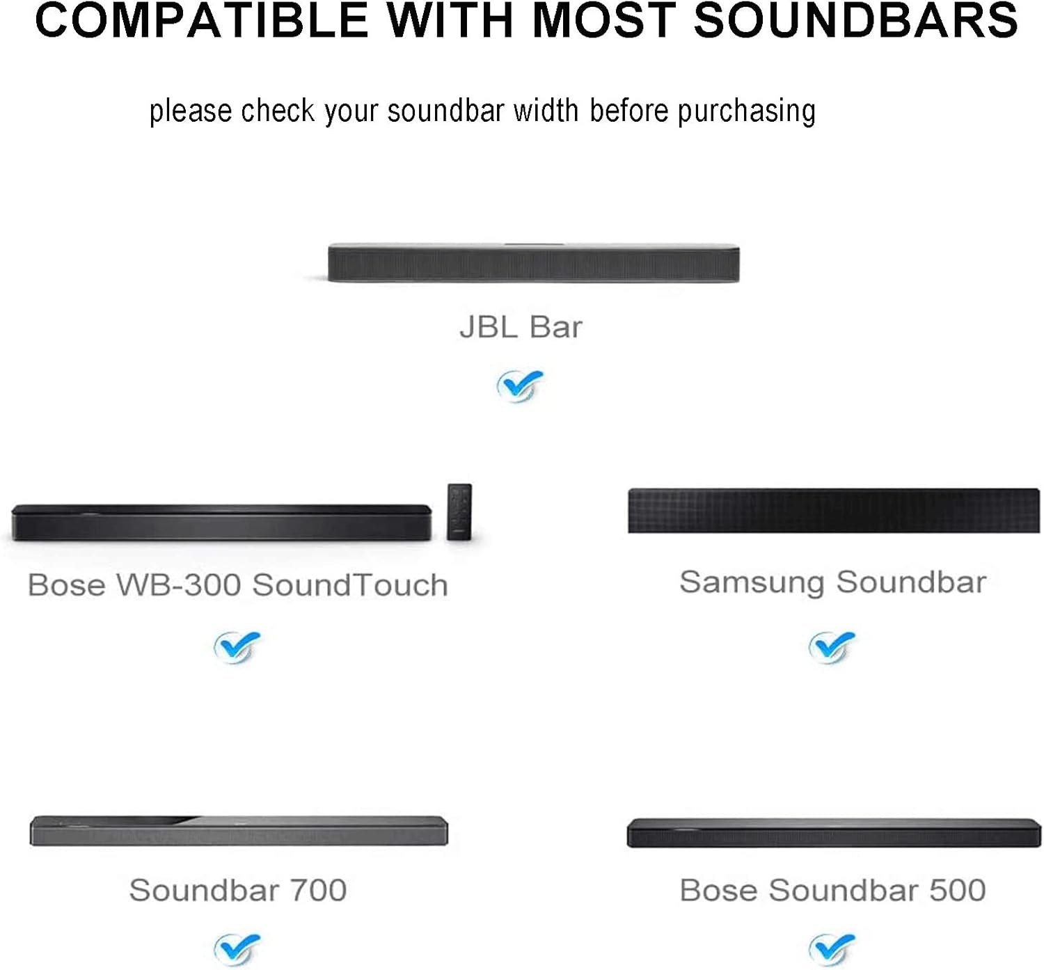 Thumbnail 6 de Suptek Soundbar-Wandhalterung SPLK201 für Mittelkanal-Lautsprecher (1 Paar), schwarz