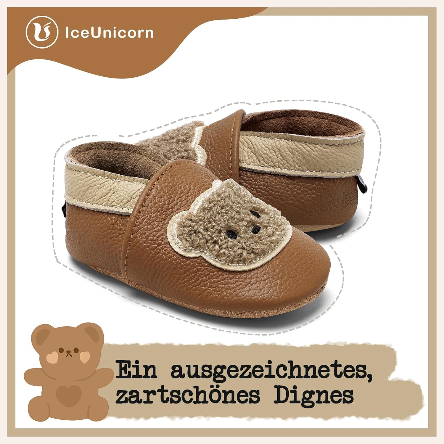 Detalle 2 de IceUnicorn Krabbelschuhe Baby Lauflernschuhe