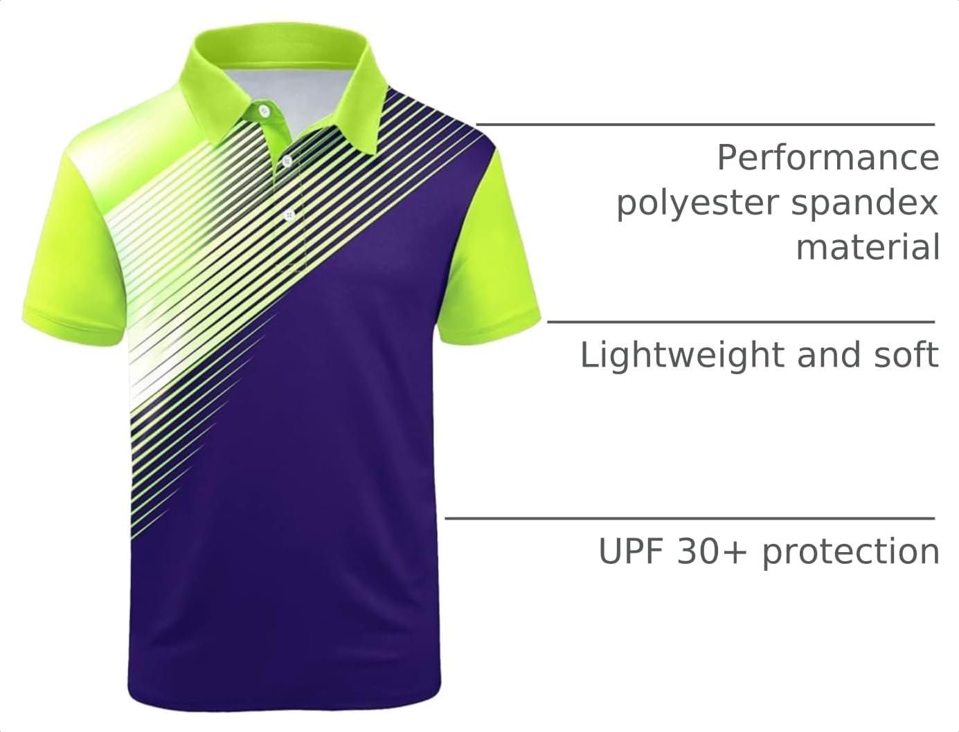 Detalle 2 de ZITY Men’s Short-Sleeve Moisture-Wicking Golf Polo (Performance Print)