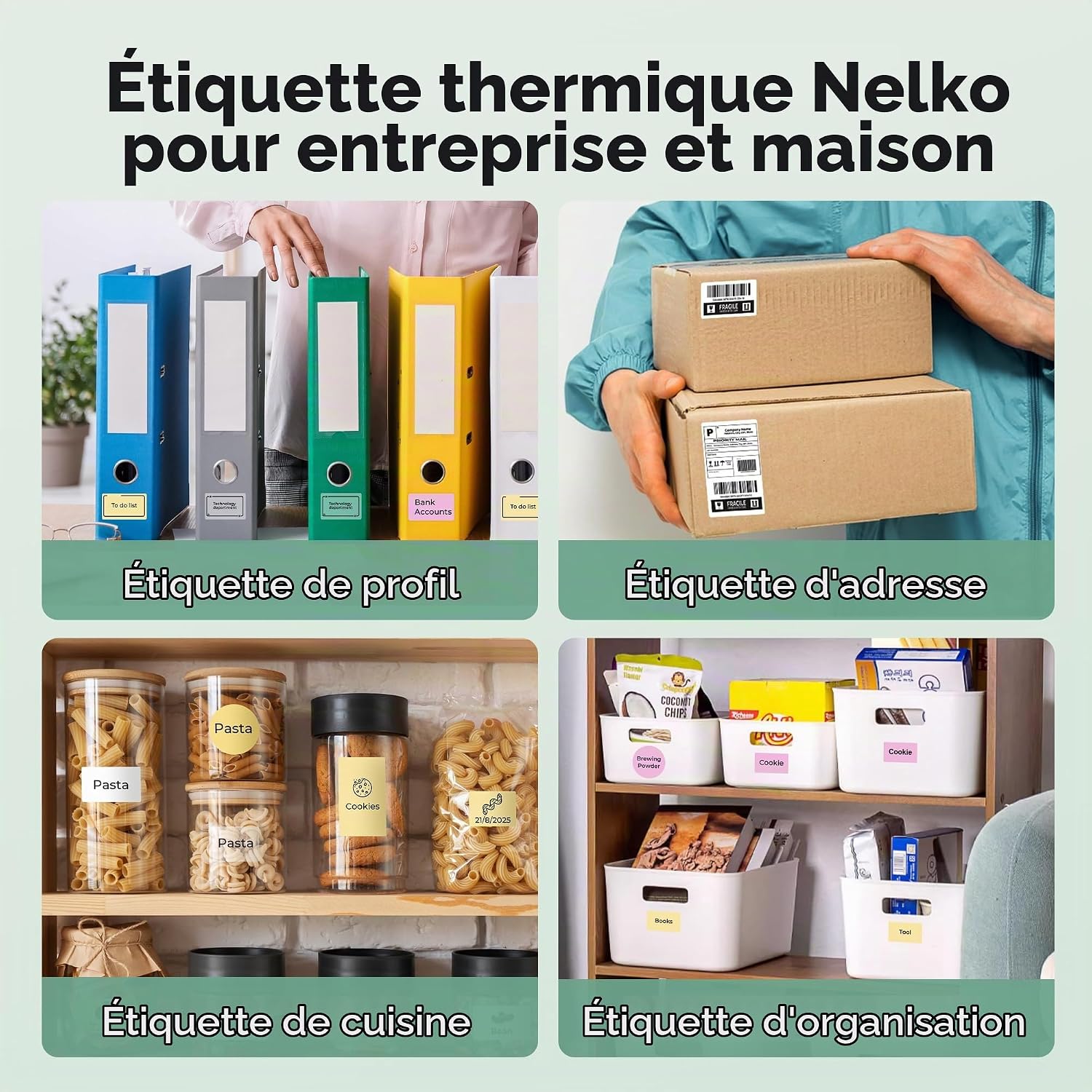 Thumbnail 5 de Nelko TP40x30x230 thermische etiketten, roze, 40 x 30 mm, voor PM220