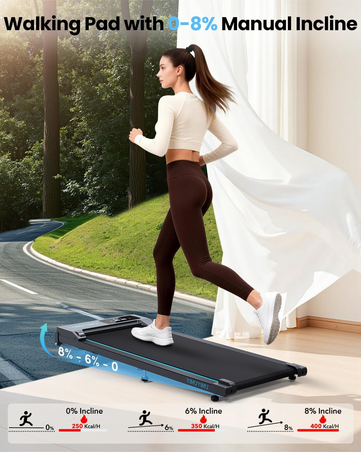 Detalle 2 de YIMUYIMU Walking Pad 8% Incline