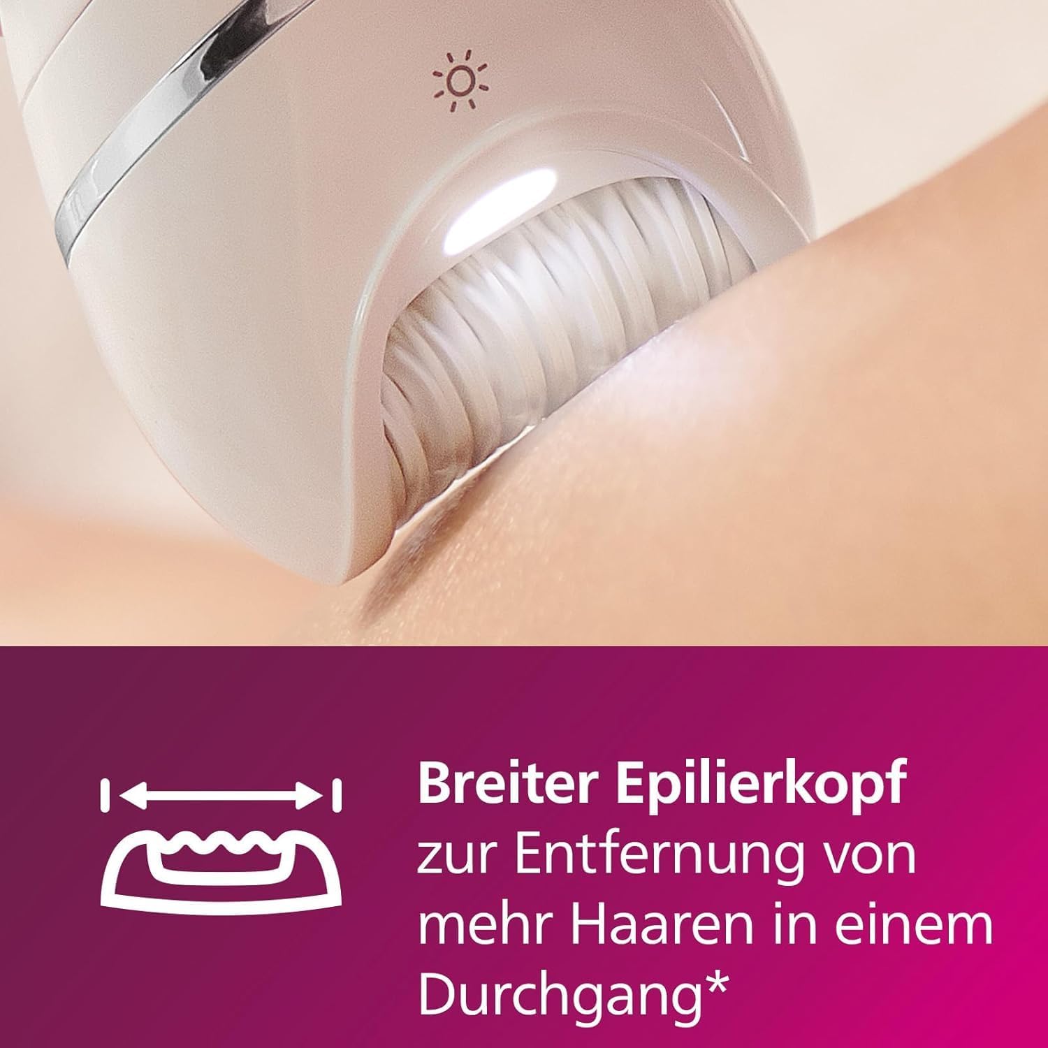 Thumbnail 2 de Philips Epilierer Series 8000 BRE715/00 – kabelloser Nass- und Trockenepilierer für Beine & Körper mit 6 Zubehörteilen