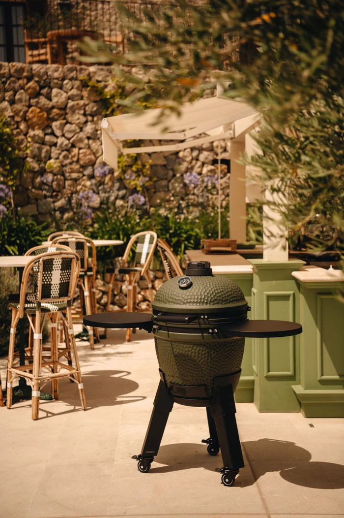 Thumbnail 19 de Moddern Green Complete – keramischer Kamado-Grill mit verstellbarem Rost und stabilem Untergestell