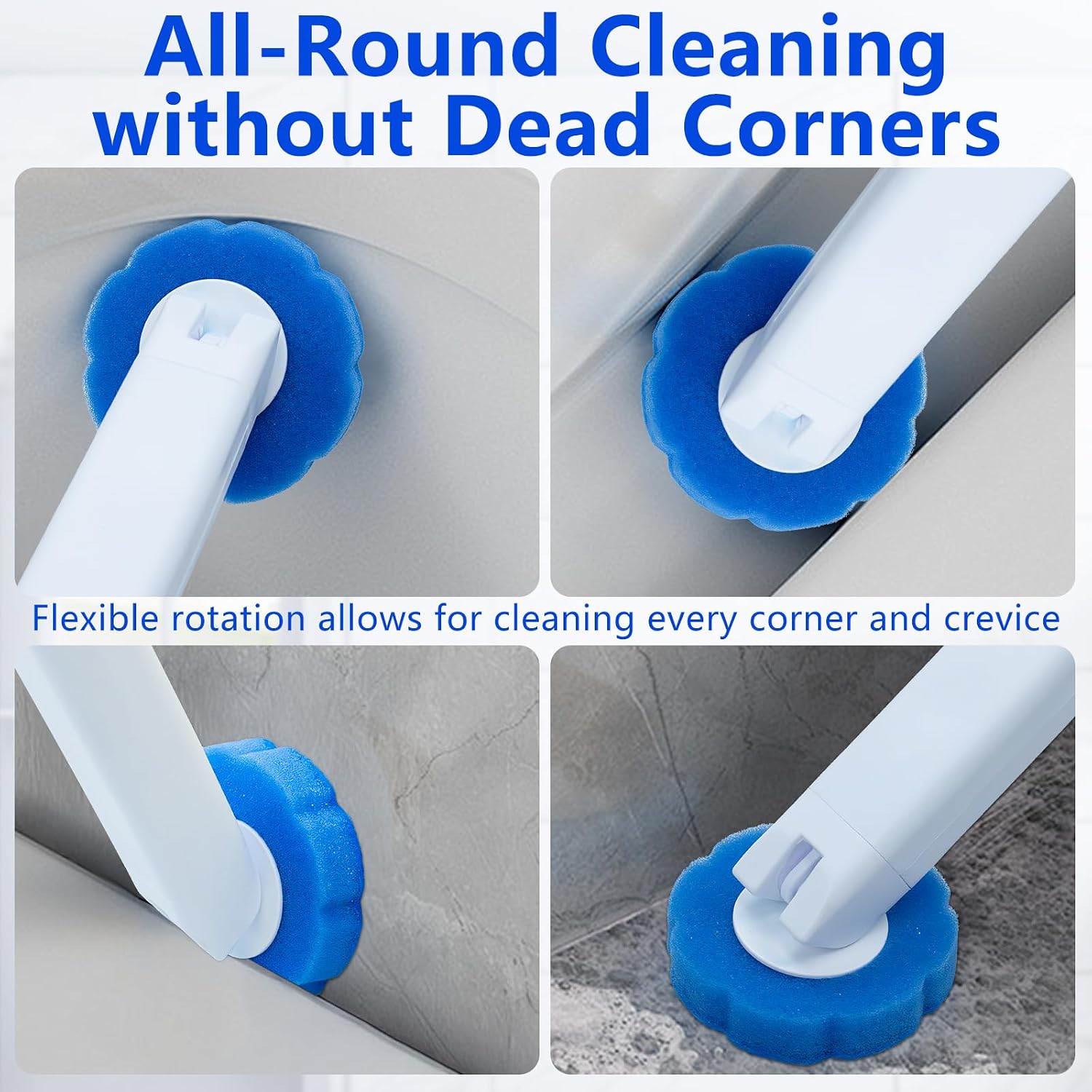 Thumbnail 6 de 2 Pack Disposable Toilet Brush and Holder Set with 48 Refills: Touchless Clean for Hassle-Free Bathrooms