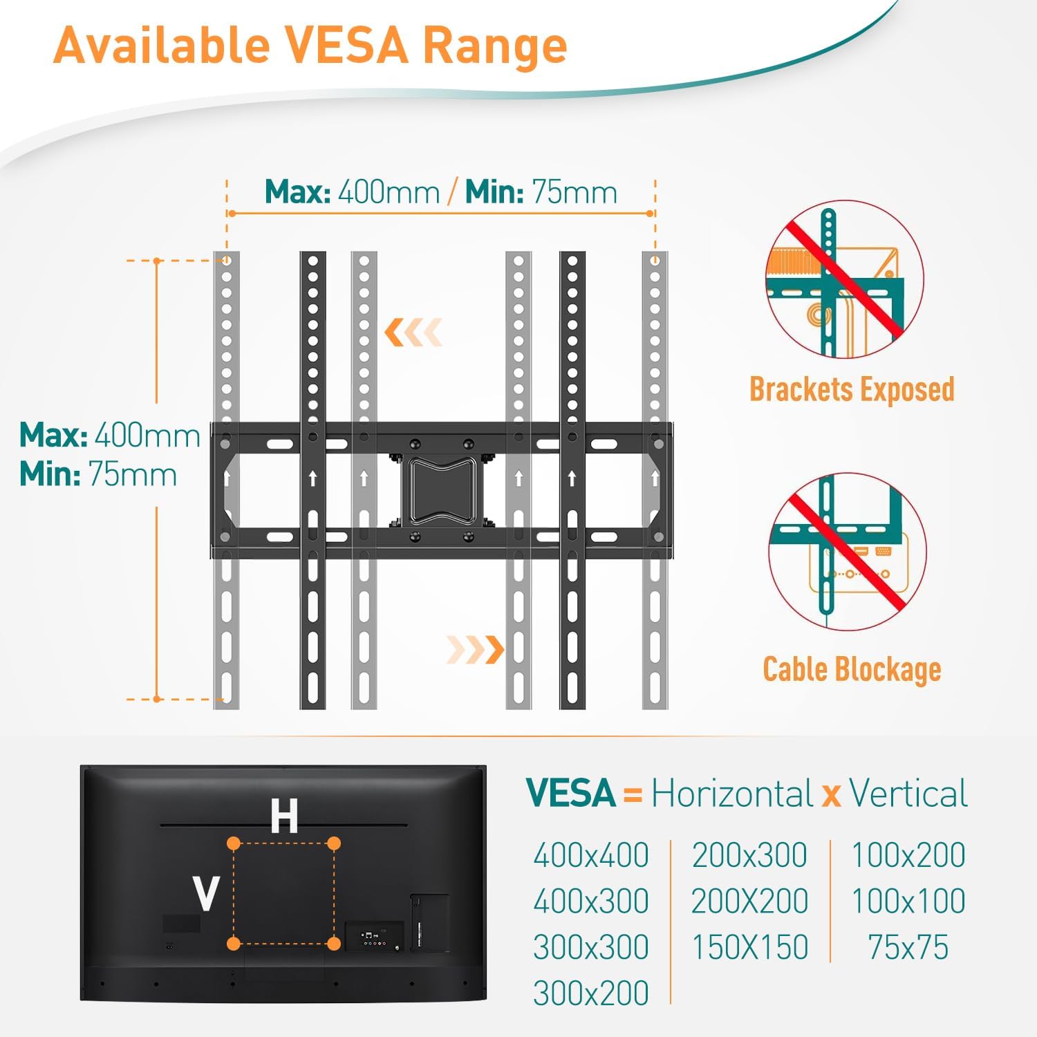 Thumbnail 4 de ELIVED EV011 tilt swivel TV bracket 35KG