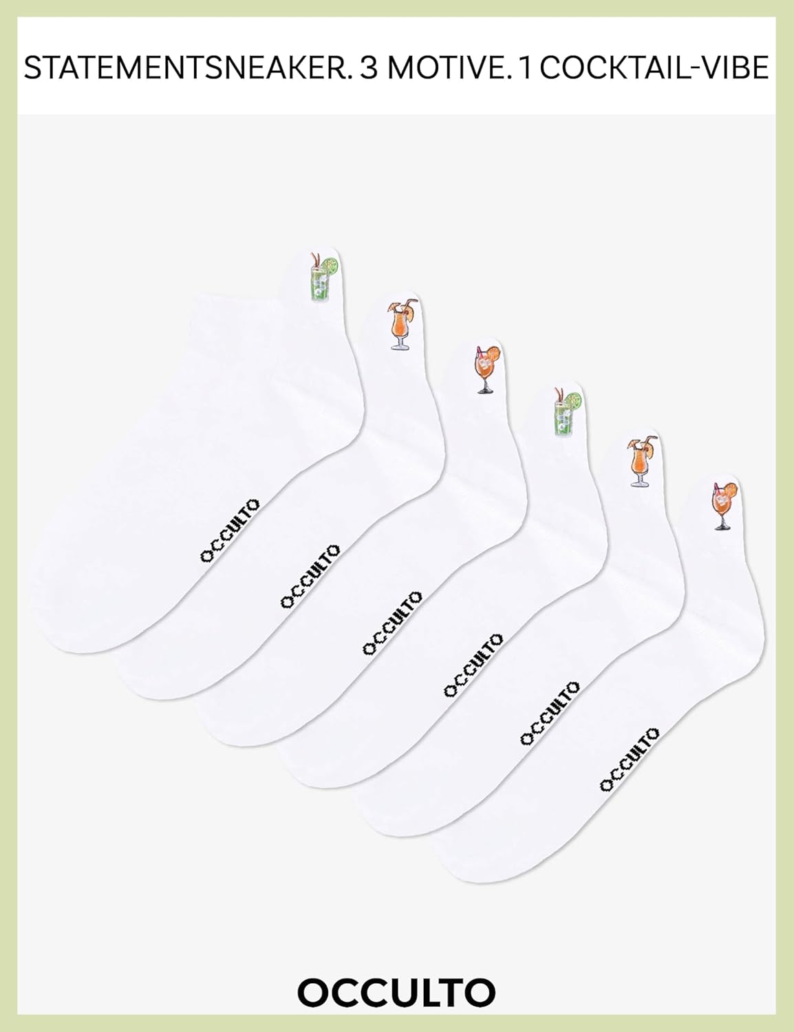 Detalle de Occulto Sneaker Socken Luca – 3er/6er Pack für Damen & Herren
