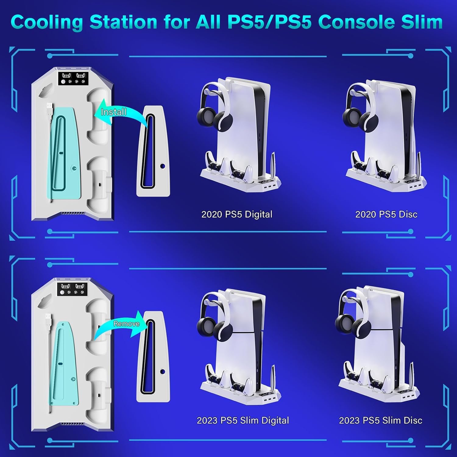 Thumbnail 3 de Cooling Station for PS5 3-Level Fan