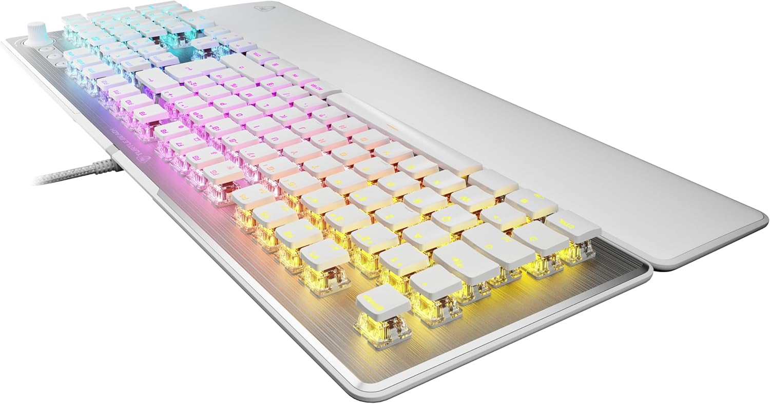 Thumbnail 5 de Turtle Beach Vulcan II – Clavier gaming PC avec interrupteurs mécaniques Titan II, RGB personnalisable et repose-poignets amovible (blanc)