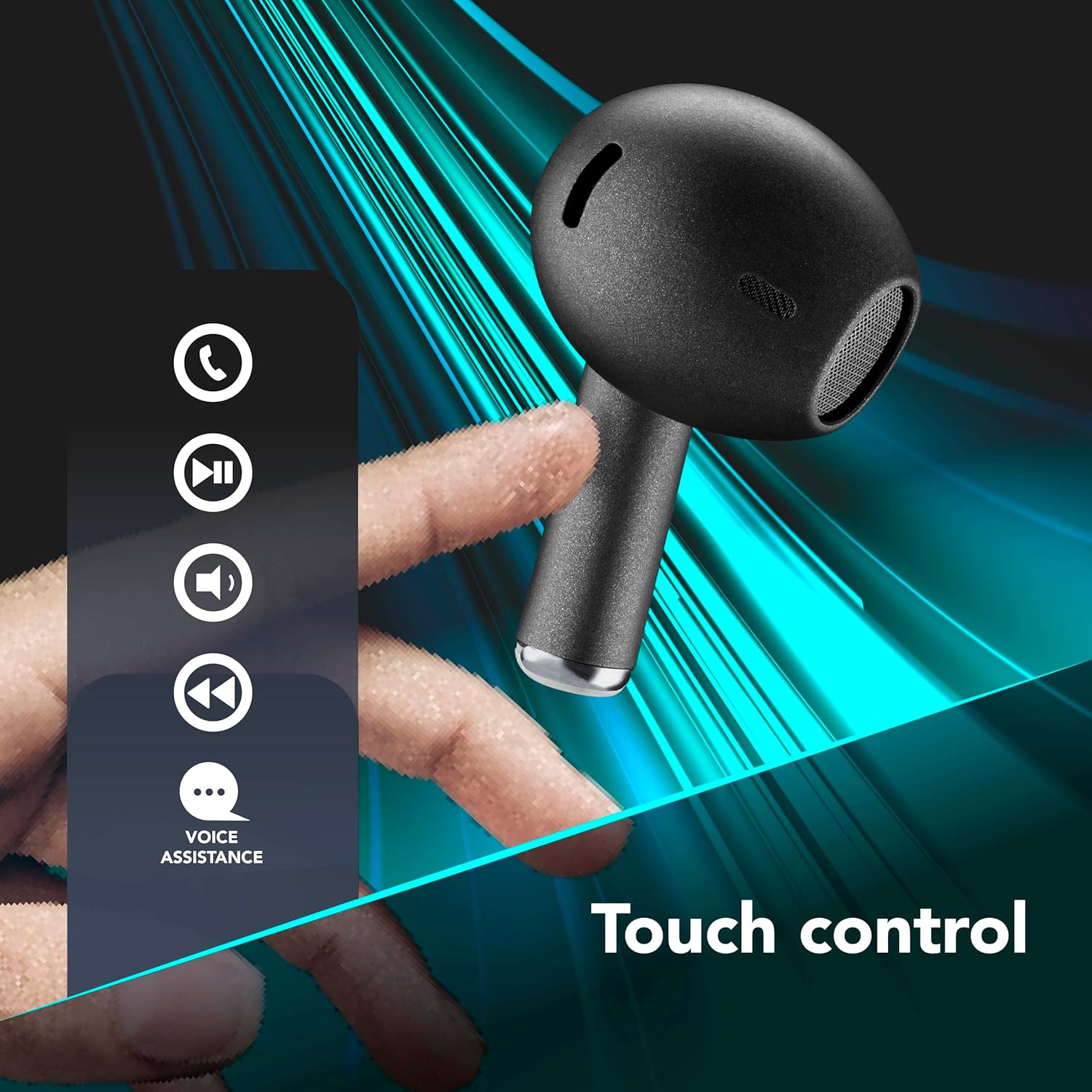 Thumbnail 1 de Cellularline Crystal TWS Bluetooth 5.0 In-Ear-Kopfhörer mit Ladebox, ENC und Low-Latency