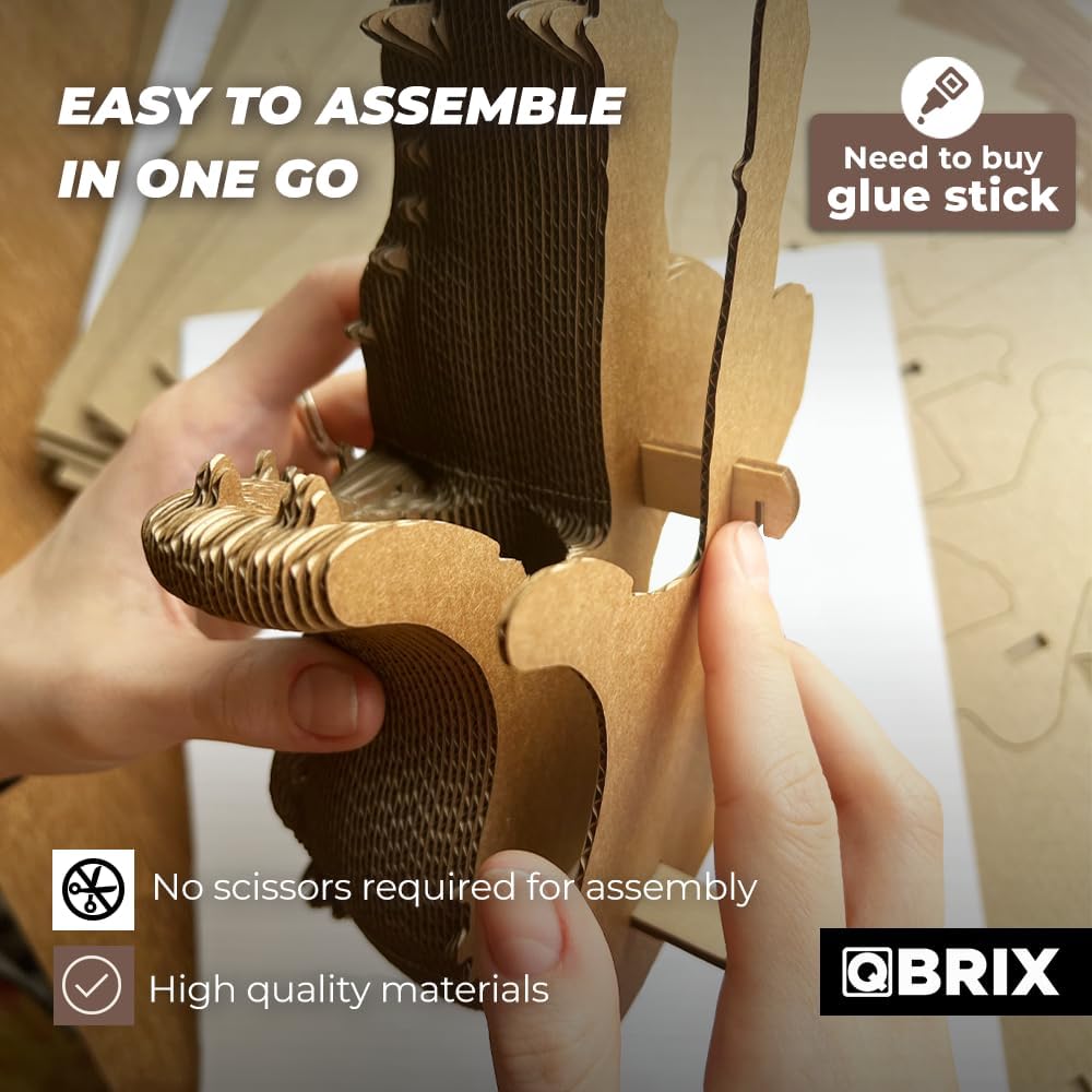 Detalle de QBRIX Crocodile Pen Holder 3D Puzzle, Cardboard