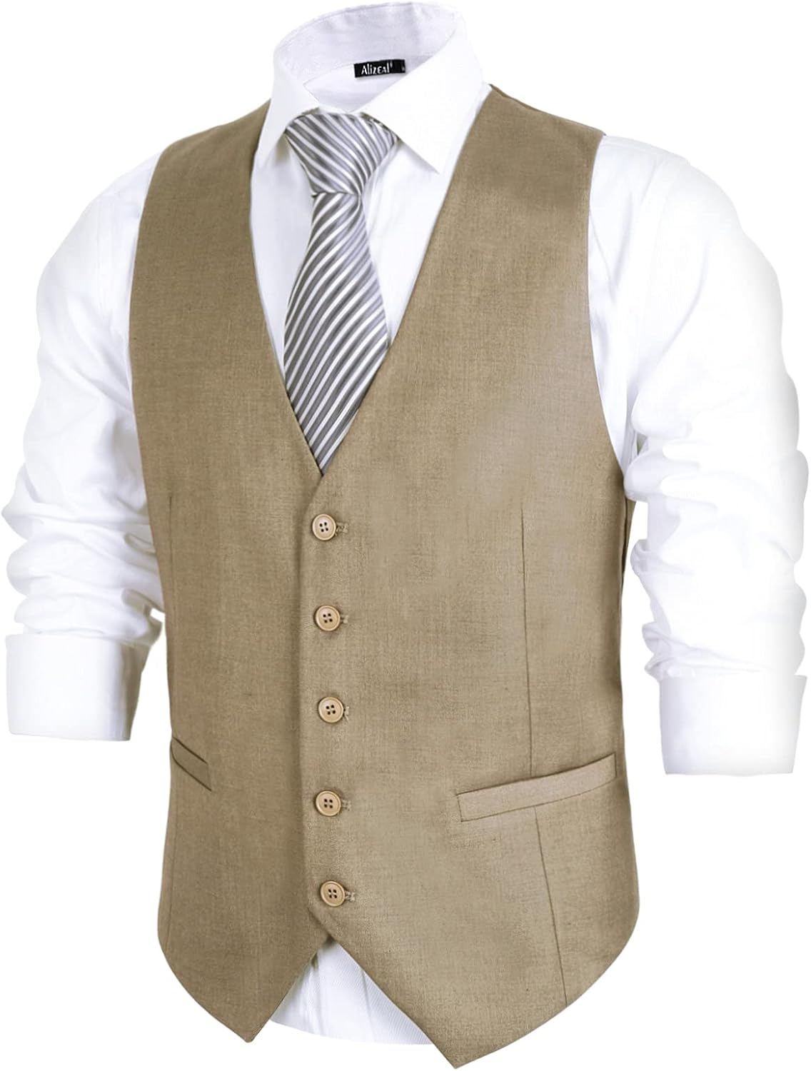 Thumbnail 6 de Alizeal Mens Classic Solid Colour Suit Vest (Regular Fit) Waistcoat